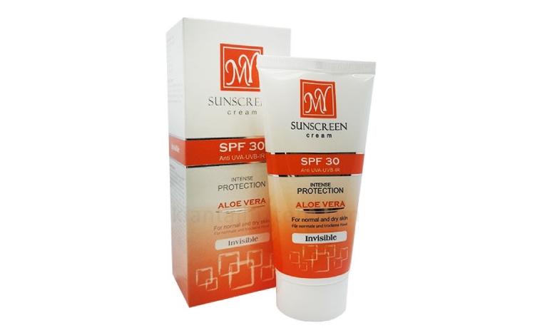 کرم ضد آفتاب بی رنگ SPF30 مای مناسب پوست خشک 50 میل